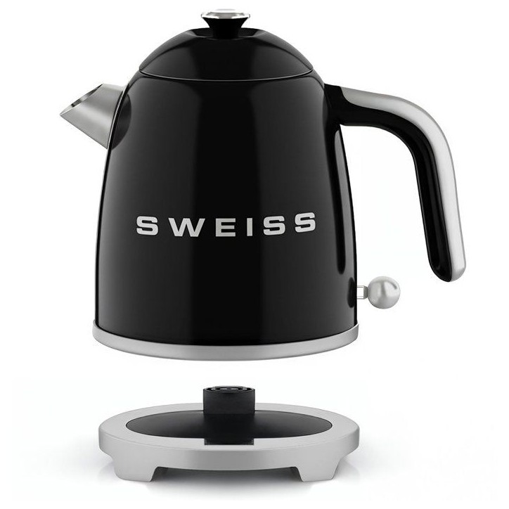Bouilloire vintage - SWEISS - KTS9 - 1000 W - 1 L - Socle 360° - Noir Bouilloire vintage - SWEISS - KTS9 - 1000 W - 1 L - Socle 360° - Noir