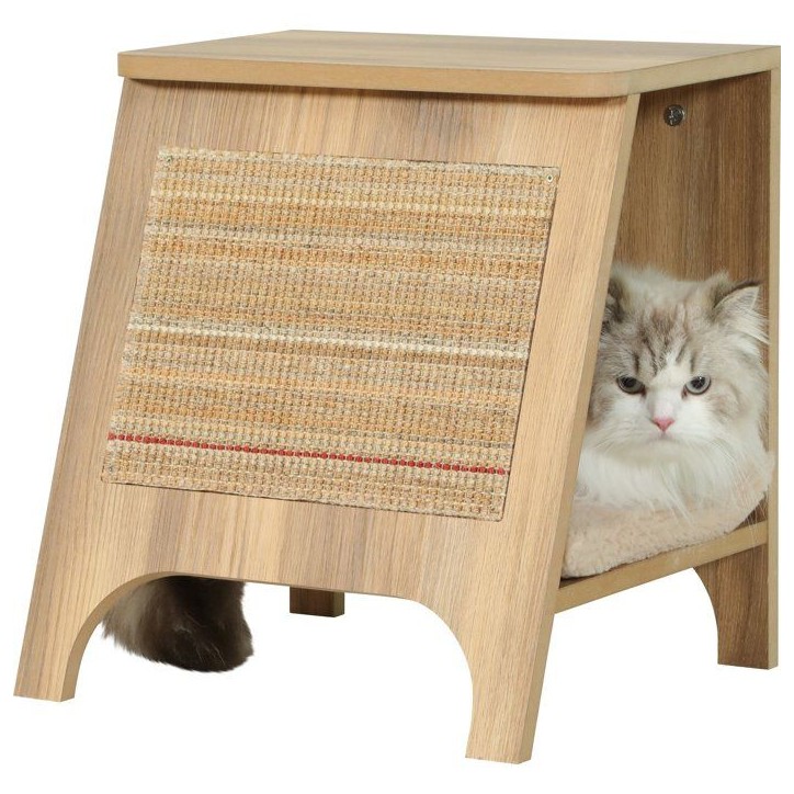 Console pour chat 3-en-1 - ZOLUX - Griffoir sisal, couchage et table d'appoint - 43,5 cm - Boréal - Beige Console pour chat 3-en-1 - ZOLUX - Griffoir sisal, couchage et table d'appoint - 43,5 cm - Boréal - Beige