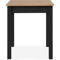 Table a Manger - Chene Artisan & Noir - Carré - 4 personnes - 60 x 67