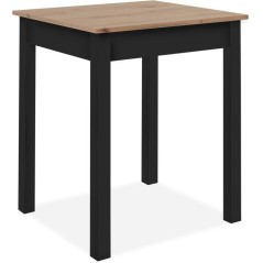 Table a Manger - Chene Artisan & Noir - Carré - 4 personnes - 60 x 67