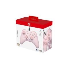 Manette de jeu - Nintendo Switch et Switch 2 - Filaire - Rose - Horipad Turbo - Boutons programmables - Hori