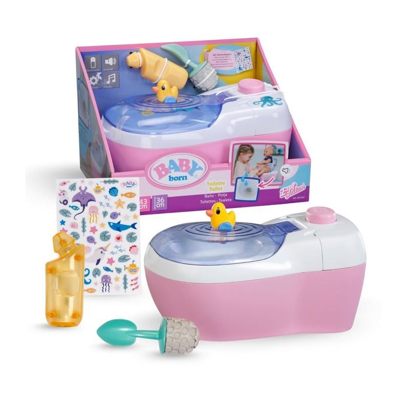 Toilettes jouet - BABY BORN - Sons et lumieres - Accessoires et autoco