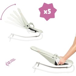 Transat pliable et ultra compact BADABULLE, arche de jeux, lichen / ve