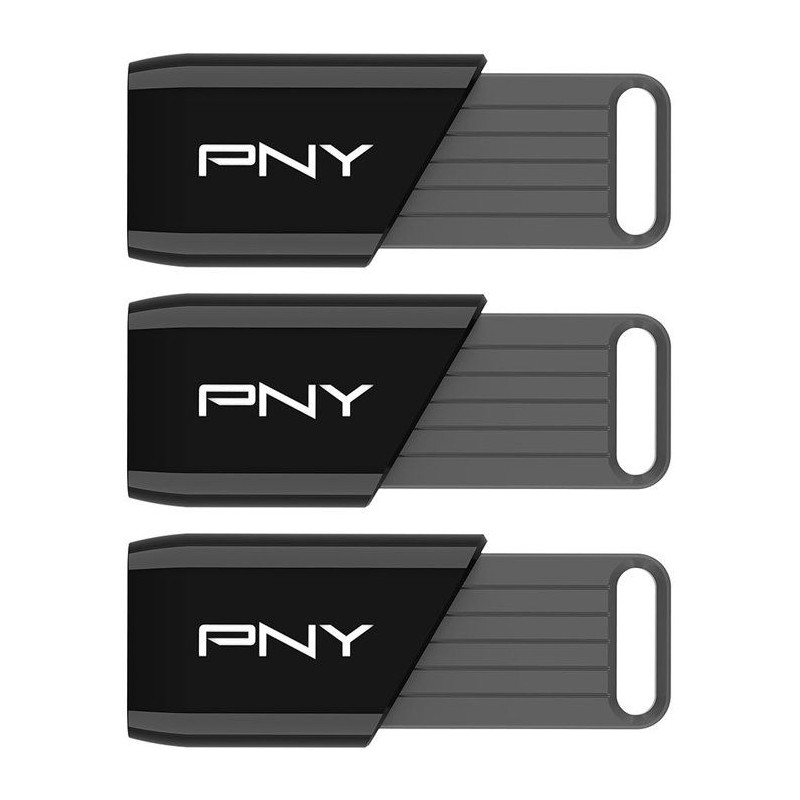 Pack de 3 Clés USB 3.2 - PNY - Attaché X - 128 Go - Jusqu'a 130 Mo/s