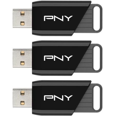 Pack de 3 Clés USB 3.2 - PNY - Attaché X - 128 Go - Jusqu'a 130 Mo/s