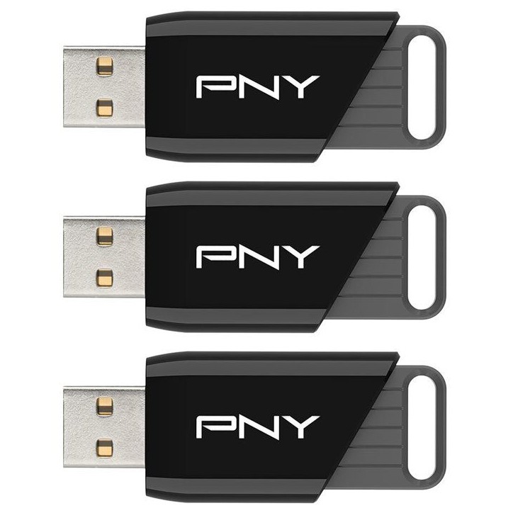 Pack de 3 Clés USB 3.2 - PNY - Attaché X - 128 Go - Jusqu'a 130 Mo/s Pack de 3 Clés USB 3.2 - PNY - Attaché X - 128 Go - Jusqu'a 130 Mo/s