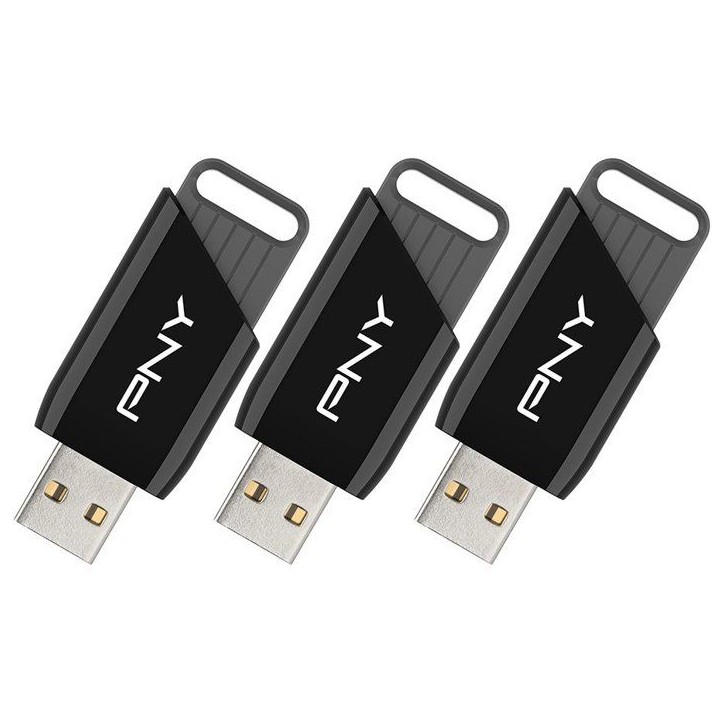 Pack de 3 Clés USB 3.2 - PNY - Attaché X - 128 Go - Jusqu'a 130 Mo/s Pack de 3 Clés USB 3.2 - PNY - Attaché X - 128 Go - Jusqu'a 130 Mo/s