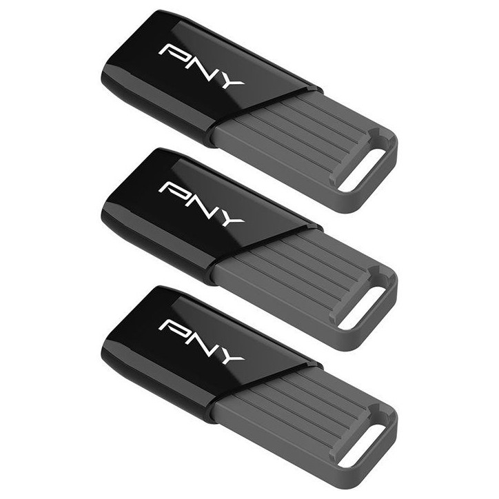 Pack de 3 Clés USB 3.2 - PNY - Attaché X - 128 Go - Jusqu'a 130 Mo/s Pack de 3 Clés USB 3.2 - PNY - Attaché X - 128 Go - Jusqu'a 130 Mo/s