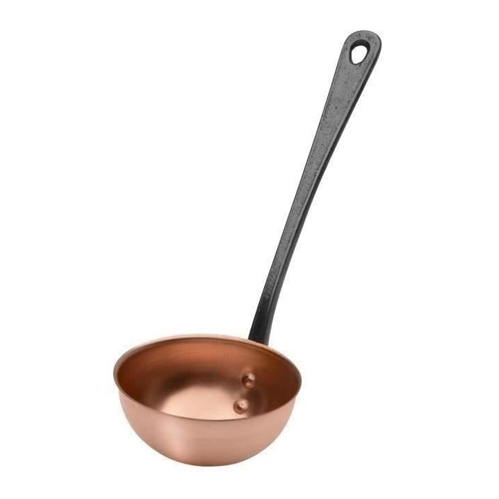Louche en cuivre massif avec manche en fonte - BAUMALU - Diametre 11 cm Louche en cuivre massif avec manche en fonte - BAUMALU - Diametre 11 cm