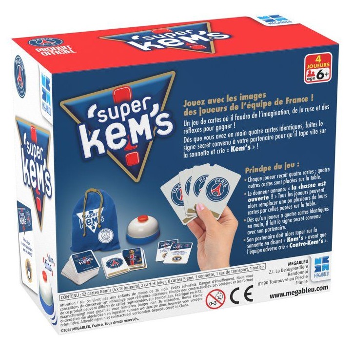 Super Kems Paris Saint Germain - Jeu de société - MEGABLEU - Des 6 ans Super Kems Paris Saint Germain - Jeu de société - MEGABLEU - Des 6 ans