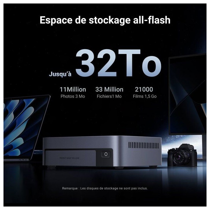 Serveur NAS - UGREEN - DXP480T Plus - 4 baies - 8 Go Serveur NAS - UGREEN - DXP480T Plus - 4 baies - 8 Go