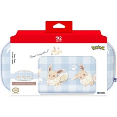 Pochette rigide de protection et transport console - Nintendo Switch et Switch 2 - Hori - Pokémon - Motif Évoli Cottage Core