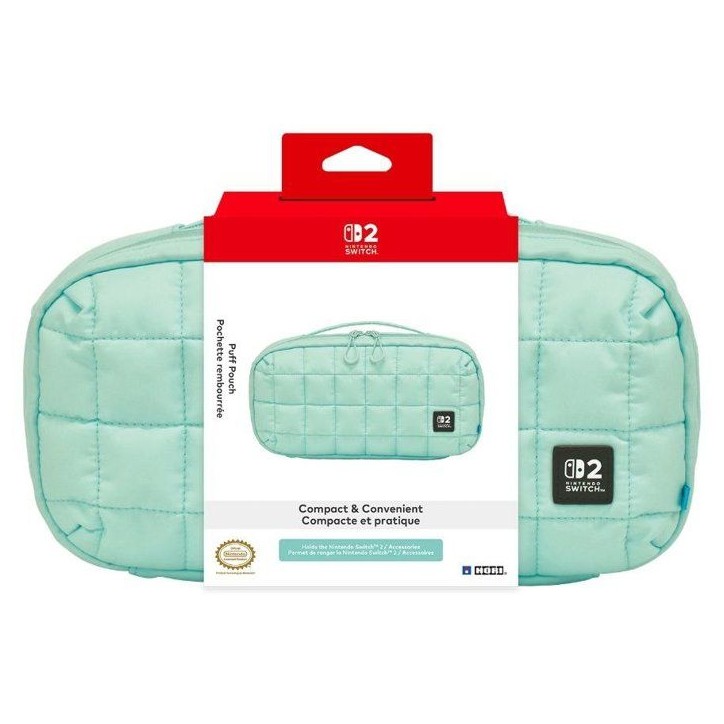 Housse de transport pour jeux - Nintendo Switch 2 - Hori - Puff Pouch - Étui rembourré - Vert Cozy Green Housse de transport pour jeux - Nintendo Switch 2 - Hori - Puff Pouch - Étui rembourré - Vert Cozy Green