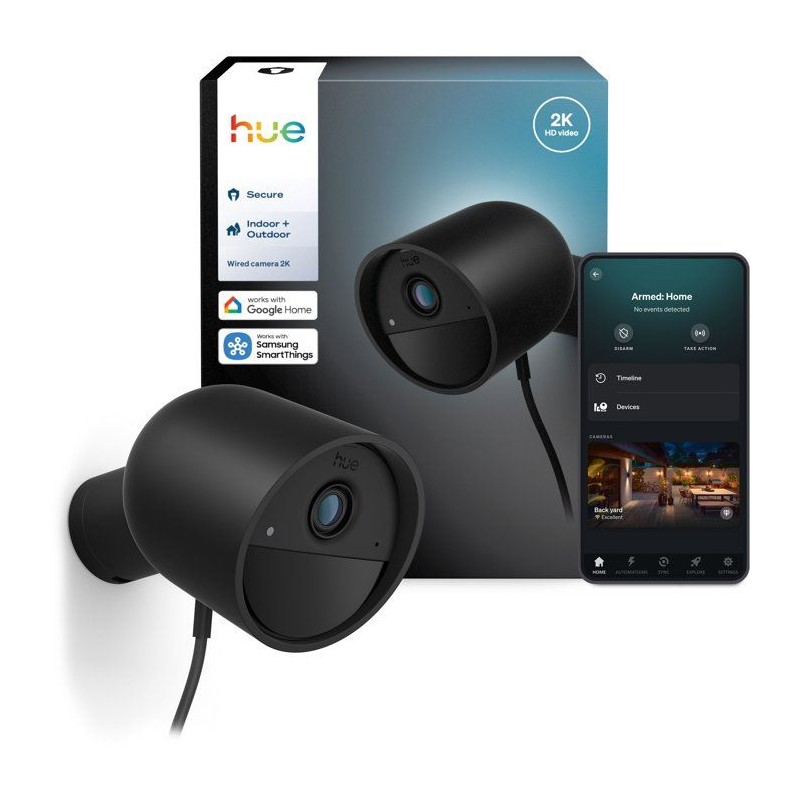 Caméra connectée - Philips Hue - Extérieur - Filaire - Vision noctu