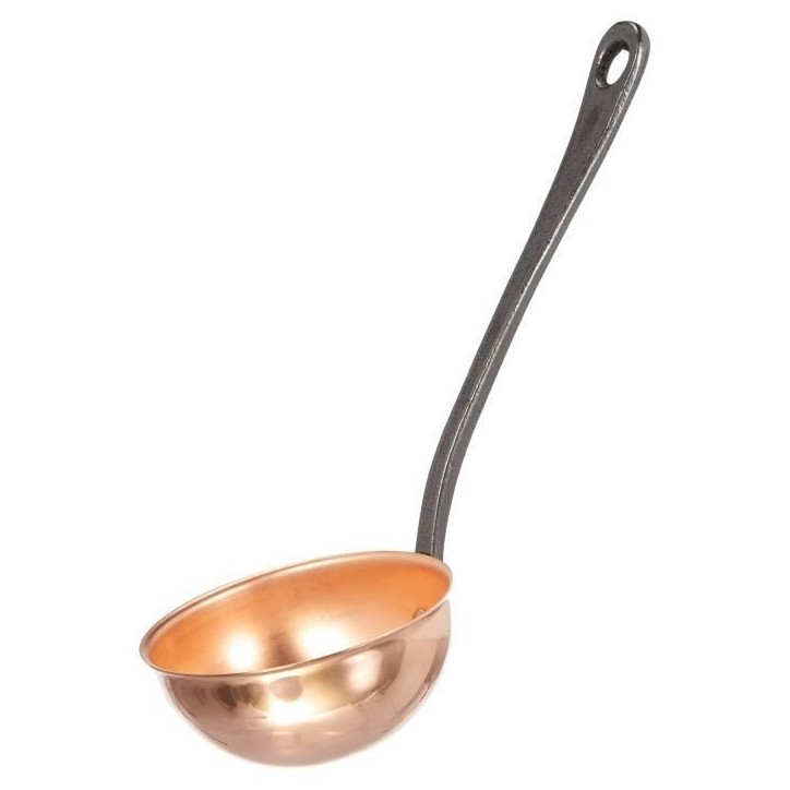 Louche en cuivre massif avec manche en fonte - BAUMALU - Diametre 11 cm Louche en cuivre massif avec manche en fonte - BAUMALU - Diametre 11 cm