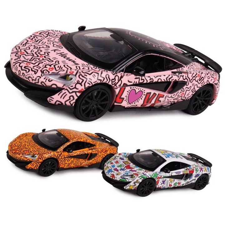 Voiture McLaren 600LT Keith Haring - TURBO CHALLENGE - 029090 - Échelle 1:32 - Sons & Lumieres - Des 4 ans Voiture McLaren 600LT Keith Haring - TURBO CHALLENGE - 029090 - Échelle 1:32 - Sons & Lumieres - Des 4 ans