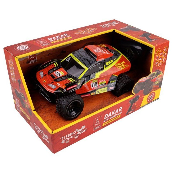 Buggy Off Road 410 Dakar RC télécommandée - TURBO CHALLENGE - 097764 - Échelle 1/18 - Des 6 ans Buggy Off Road 410 Dakar RC télécommandée - TURBO CHALLENGE - 097764 - Échelle 1/18 - Des 6 ans