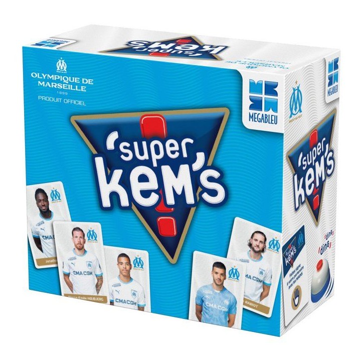 Super Kems Olympique de Marseille - Jeu de société - MEGABLEU - Des 6 ans Super Kems Olympique de Marseille - Jeu de société - MEGABLEU - Des 6 ans