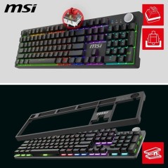 Clavier gamer filaire - Switches mécaniques Red - MSI FORGE GK320 - Format standard - RGB - Noir