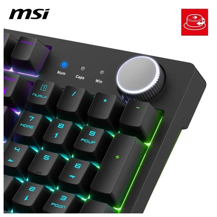 Clavier gamer filaire - Switches mécaniques Red - MSI FORGE GK320 - Format standard - RGB - Noir Clavier gamer filaire - Switches mécaniques Red - MSI FORGE GK320 - Format standard - RGB - Noir