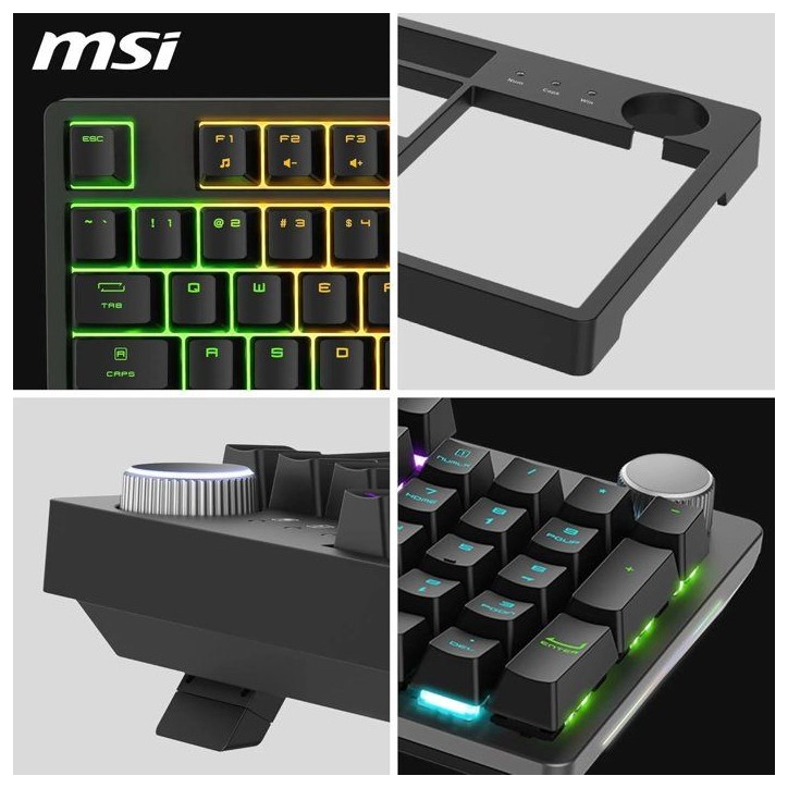 Clavier gamer filaire - Switches mécaniques Red - MSI FORGE GK320 - Format standard - RGB - Noir Clavier gamer filaire - Switches mécaniques Red - MSI FORGE GK320 - Format standard - RGB - Noir