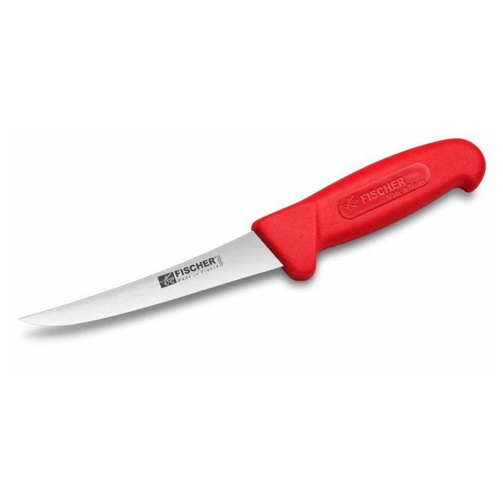 Couteau a désosser - FISHER - Courbe Pro surmoulé - Lame 13 cm - Rouge Couteau a désosser - FISHER - Courbe Pro surmoulé - Lame 13 cm - Rouge