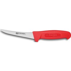 Couteau a désosser - FISHER - Courbe Pro surmoulé - Lame 13 cm - Rou