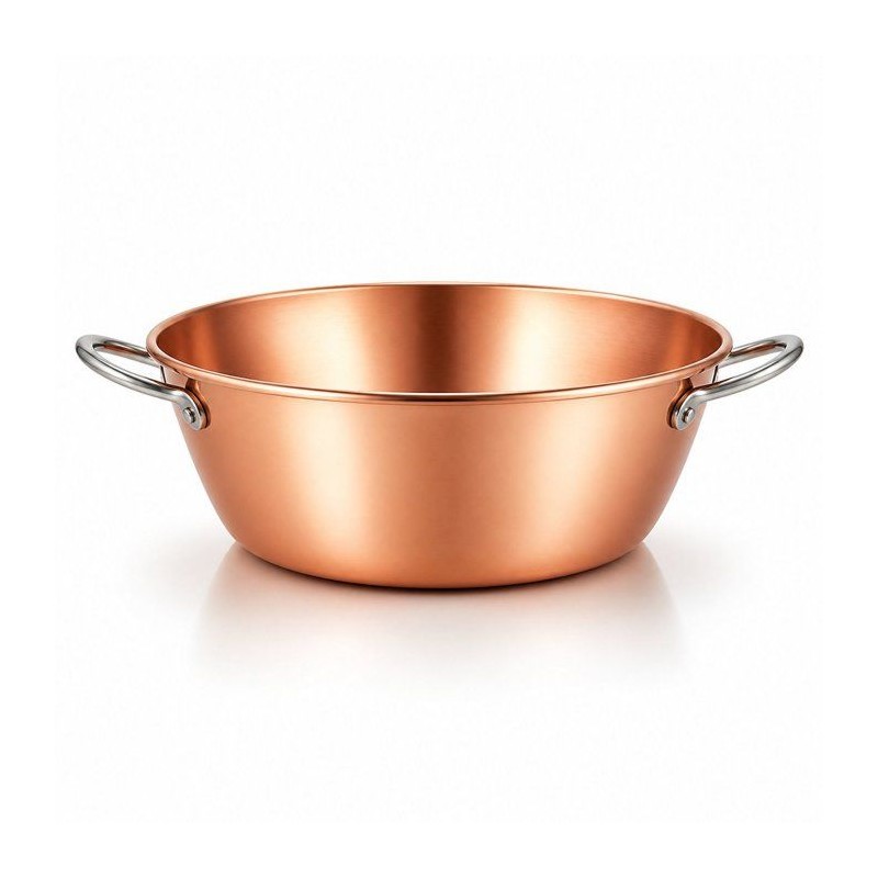 Bassine a confiture - LE PRATIQUE - Cuivre - Ø 38 cm - 9 L - Épaisse