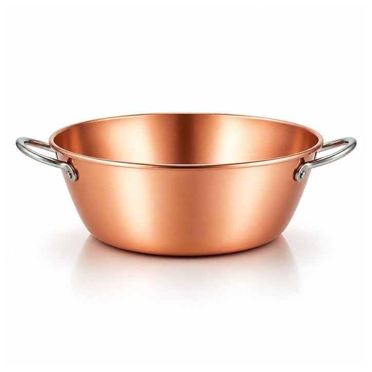 Bassine a confiture - LE PRATIQUE - Cuivre - Ø 38 cm - 9 L - Épaisseur 12/10 - Anses fonte Bassine a confiture - LE PRATIQUE - Cuivre - Ø 38 cm - 9 L - Épaisseur 12/10 - Anses fonte