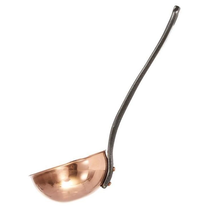 Louche en cuivre massif avec manche en fonte - BAUMALU - Diametre 11 cm Louche en cuivre massif avec manche en fonte - BAUMALU - Diametre 11 cm