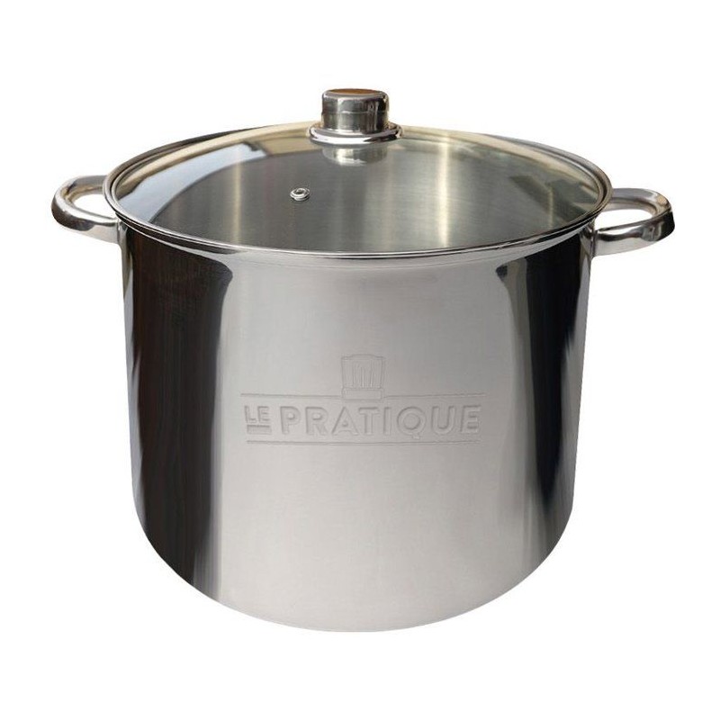 Traiteur - LE PRATIQUE - Inox - Ø 28 cm - 14 L - Couvercle verre