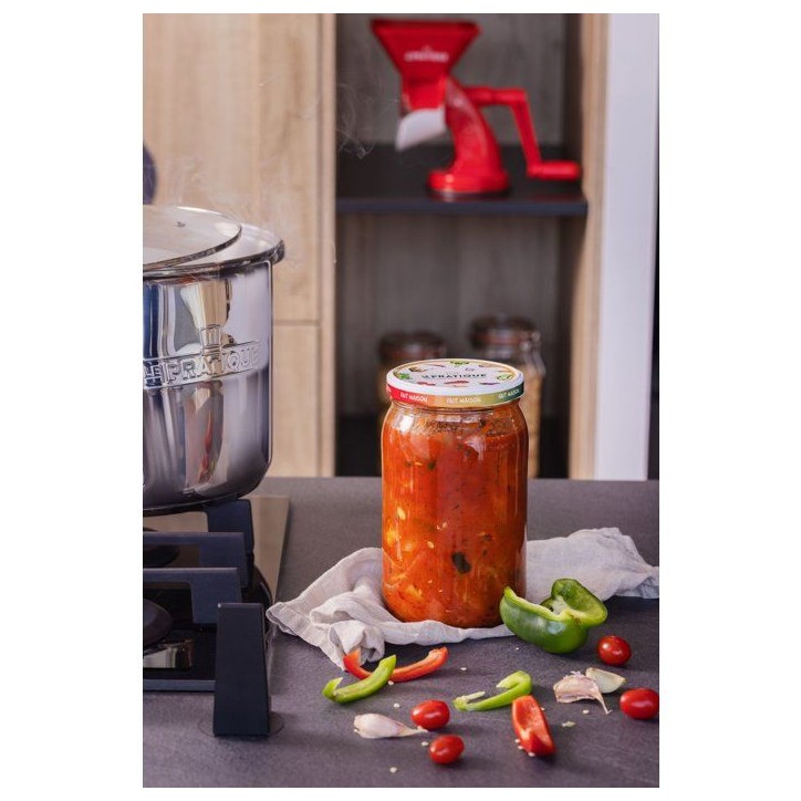 Traiteur - LE PRATIQUE - Inox - Ø 28 cm - 14 L - Couvercle verre Traiteur - LE PRATIQUE - Inox - Ø 28 cm - 14 L - Couvercle verre