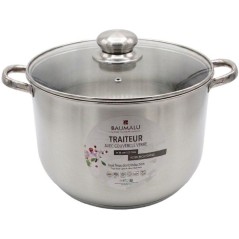 Traiteur - BAUMALU - Inox - Ø 36 cm - 32 L - Couvercle inox