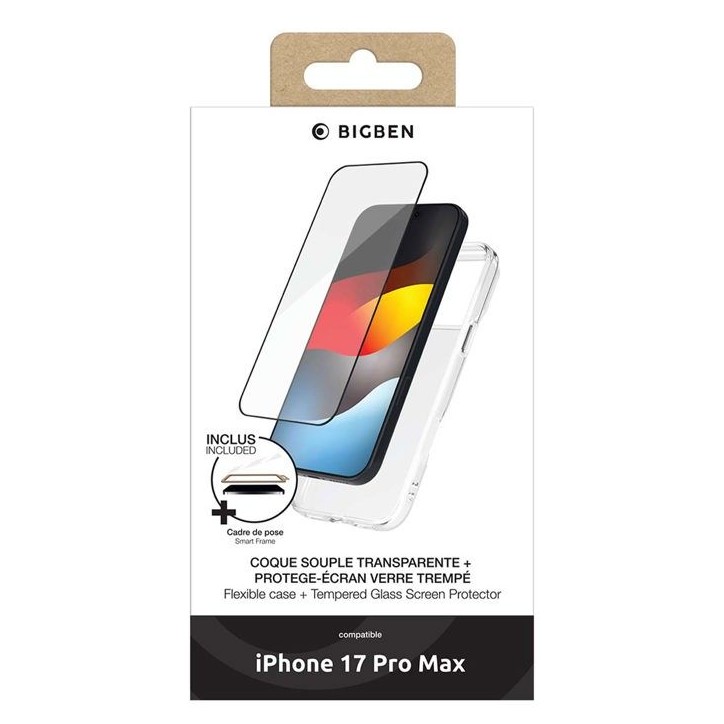 Pack coque + verre trempé - IPhone17 Pro Max - SmartFrame