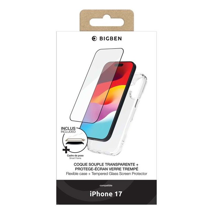Pack coque + Verre trempé - IPhone17 - 2,5D - GRS - SmartFrame