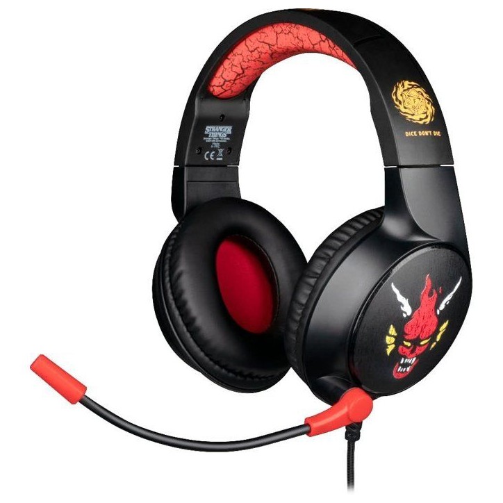 Casque gaming circum-aural - Filaire - Konix - Stranger Things - PC, PS5, Switch 2 et Xbox - Microphone - Câble 1,5 m