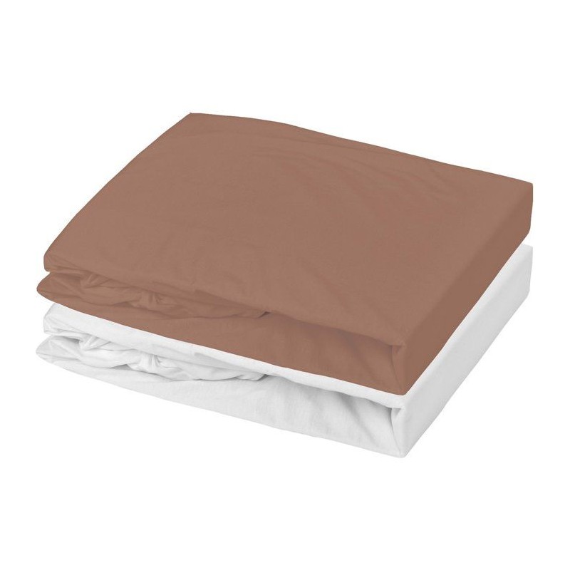 Lot de 2 draps housse - MON PTIT DODO - Jersey 100% coton - 60 x 120 c