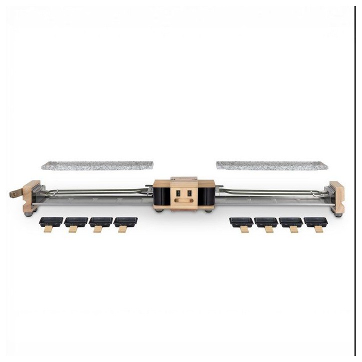 Appareil a raclette - HKoeNIG - WOD362 - 1400 W - Jusqu'a 8 personnes - Pierre a cuire base rotative - Design bois Appareil a raclette - HKoeNIG - WOD362 - 1400 W - Jusqu'a 8 personnes - Pierre a cuire base rotative - Design bois