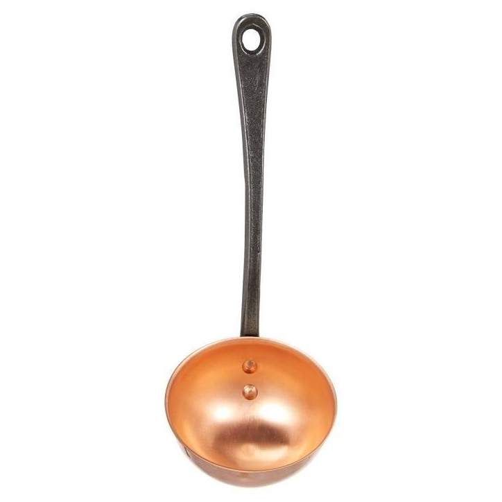 Louche en cuivre massif avec manche en fonte - BAUMALU - Diametre 11 cm Louche en cuivre massif avec manche en fonte - BAUMALU - Diametre 11 cm