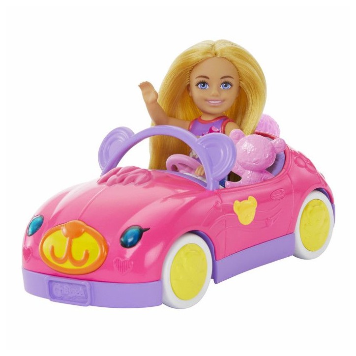 Poupée - HXN05 - Chelsea multicolore - Cabriolet ours en peluche - Lot 3 pieces Poupée - HXN05 - Chelsea multicolore - Cabriolet ours en peluche - Lot 3 pieces