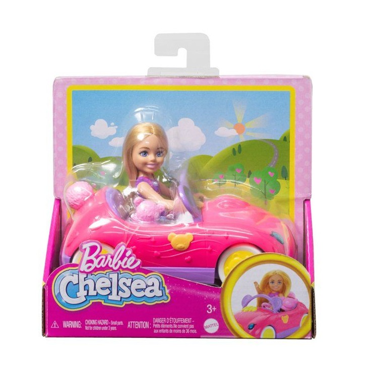Poupée - HXN05 - Chelsea multicolore - Cabriolet ours en peluche - Lot 3 pieces Poupée - HXN05 - Chelsea multicolore - Cabriolet ours en peluche - Lot 3 pieces