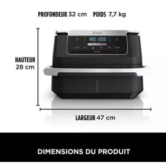 Friteuse sans huile NINJA - Foodi Max Dual Zone AF550EU - Capacité 6,