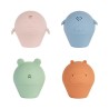 Badabulle Lot de 4 Aspergeurs de bain - Jouets de Bain en Silicone Sou