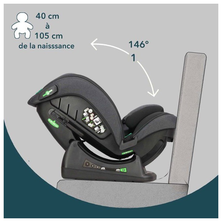 Siege auto réversible évolutif - BAMBISOL - AY913PLUSN - Groupe 0+/1/2/3 - I-Size - Inclinable - Réducteur - Noir Siege auto réversible évolutif - BAMBISOL - AY913PLUSN - Groupe 0+/1/2/3 - I-Size - Inclinable - Réducteur - Noir