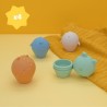 Badabulle Lot de 4 Aspergeurs de bain - Jouets de Bain en Silicone Sou