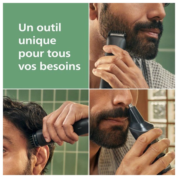 Tondeuse multi-usages - PHILIPS - Série 3000 - 7 en 1 - 6 hauteurs de coupe - Autonomie 60 min Tondeuse multi-usages - PHILIPS - Série 3000 - 7 en 1 - 6 hauteurs de coupe - Autonomie 60 min