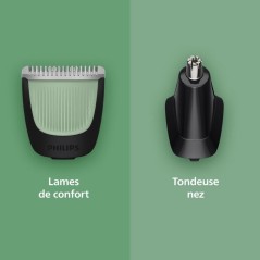 Tondeuse multi-usages - PHILIPS - Série 3000 - 7 en 1 - 6 hauteurs de