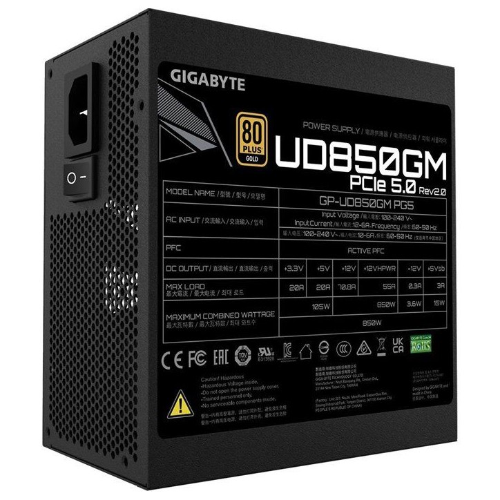 GIGABYTE - GP-UD850GM PG5 V2 - Alimentation - 850 W GIGABYTE - GP-UD850GM PG5 V2 - Alimentation - 850 W