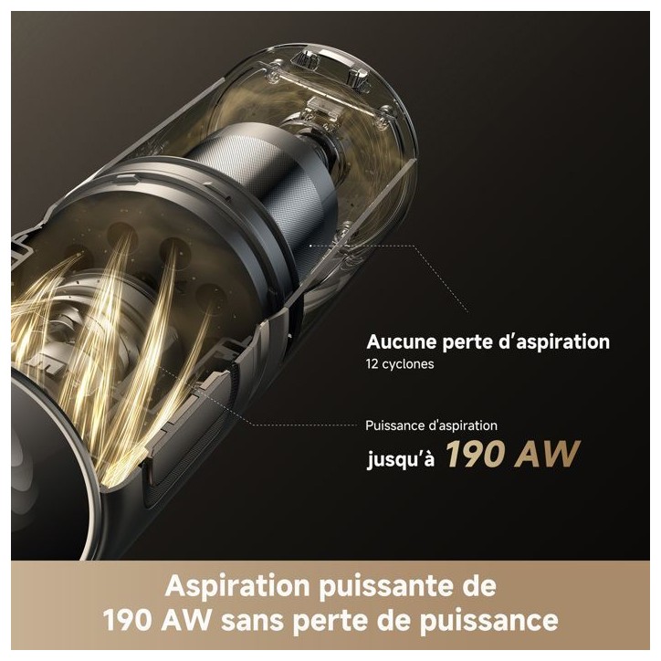 Dreame R20 Slim - Aspirateur Balai sans Fil - Puissance 24 kPa - Autonomie 90min - Écran LED - Compartiment a Poussiere de 0,5L Dreame R20 Slim - Aspirateur Balai sans Fil - Puissance 24 kPa - Autonomie 90min - Écran LED - Compartiment a Poussiere de 0,5L