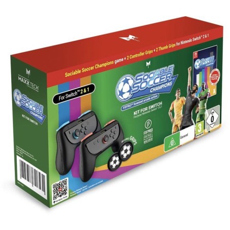 Sociable Soccer Champions Kit for Switch 1 & 2 + Grips Ballon - Jeu Ni